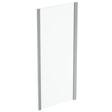 connect 2 side panel 90 clear glass bright silver finish