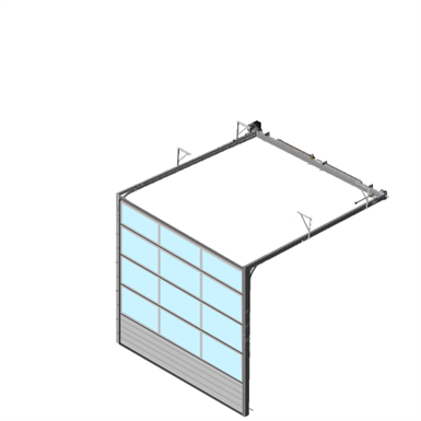 Sectional overhead door 601 - low lift - Full vision panels