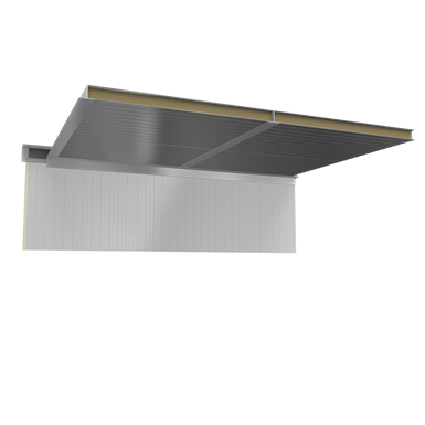 Ceiling sandwich panels 2 steel facings PUR PIR core