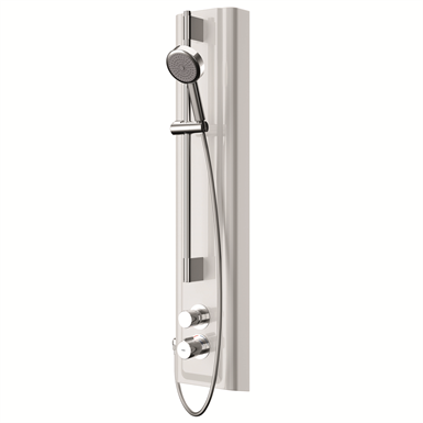 f5s therm shower panel made of miranit with hand shower fitting f5st2028