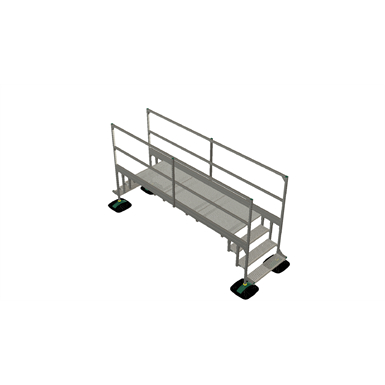 Bridge 2 step  with railing 3mtr 1000x1000x3000 | YETI rooftop walkway and stepover