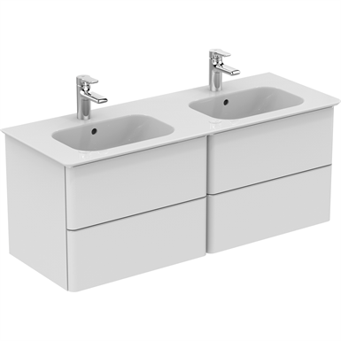 softmood double vanity unit 1200x440mm, 4 drawer