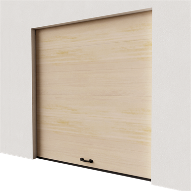 Garage door - Veined Wood Plain Golden Oak Normal Lift