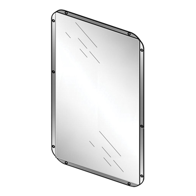 71900 PRESTO Stainless steel Mirror - 500x400mm LVL0