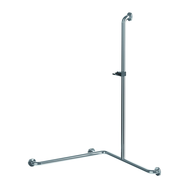 Inox Care Shower handrail with showerhead holder 750x1100x1200, right