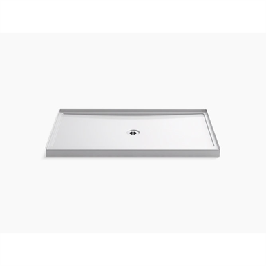 rely® 60" x 34" single-threshold shower base with center drain