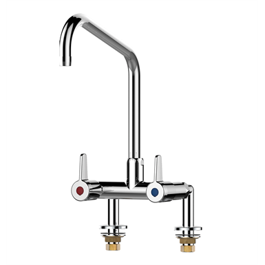 70808 - PRESTO CHEF Deck-mounted mixer tap with 2 holes – upward spout
