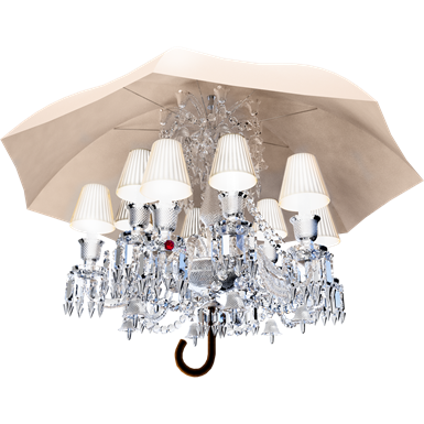 Marie Coquine Chandelier 12L White lampshade