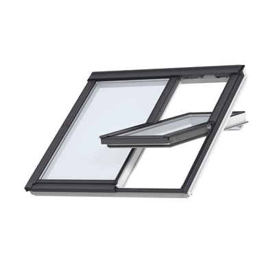 2in1 Top-operated pinewood roof window - Centre-pivot - GGLS