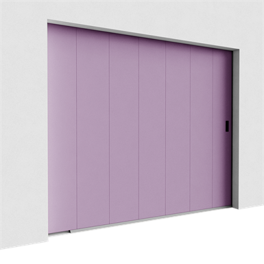 garage door - veined wood plain side sliding