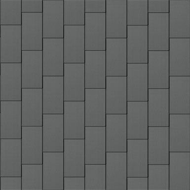 Flat-Lock Tile Facade (600 mm x 1500 mm, vertical, prePATINA graphite-grey)