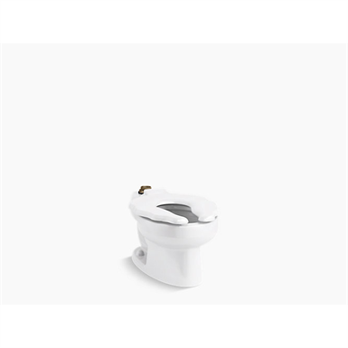 primary™ elongated floor-mount flushometer bowl, antimicrobial finish