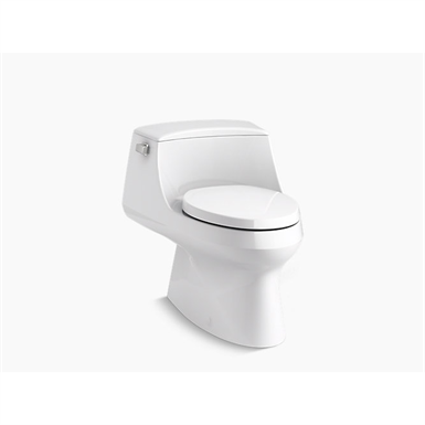 san raphael® skirted one-piece elongated 1.28 gpf toilet with left-hand trip lever