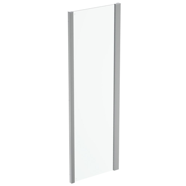 connect 2 side panel 70 clear glass bright silver finish