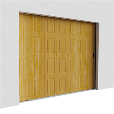 garage door - cassette imitation wood side sliding
