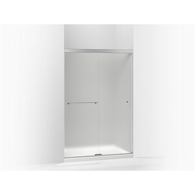 revel® sliding shower door, 76"h x 44-5/8 - 47-5/8"w, with 5/16" thick frosted glass