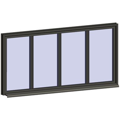 fenêtre fixe avec 4 zones horizontales