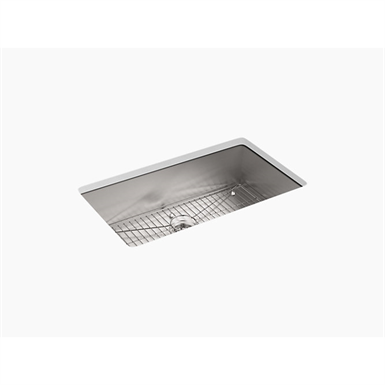 vault™ 33" x 22" x 9-5/16" top-/under-mount large single-bowl kitchen sink with single faucet hole
