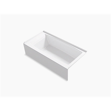 entity™ 60" x 30" alcove bath with integral apron, integral flange and right-hand drain