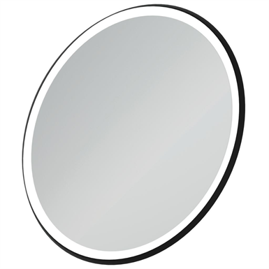 conca mirror round metal escutcheon 90 blk