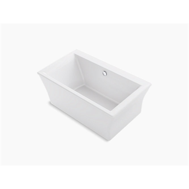 stargaze® 60" x 34" freestanding bath with fluted shroud and center drain