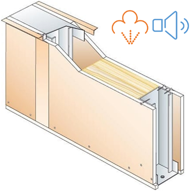 Drywall PREGYWAB D72mm - Moisture/Mold-Resistant - EI30 - 41dB - SINIAT