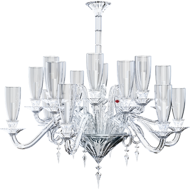 Mille Nuits Chandelier 18L Hurricane shade holders