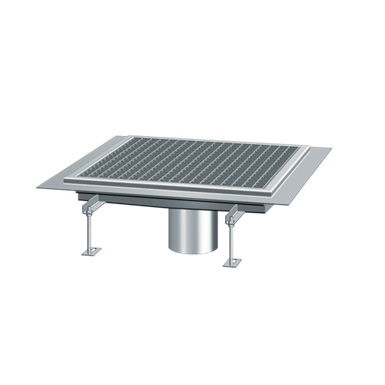 KESSEL-Square channel drain 6050050 stainless steel, B: 500, L: 500, H: 65