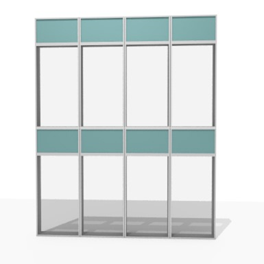 aluminum facade frame - 76 % to 100 % transparent