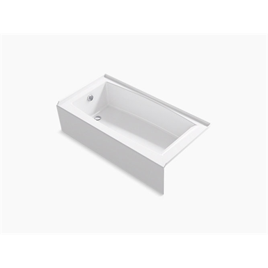 entity™ 60" x 30" alcove bath with integral apron, integral flange and left-hand drain