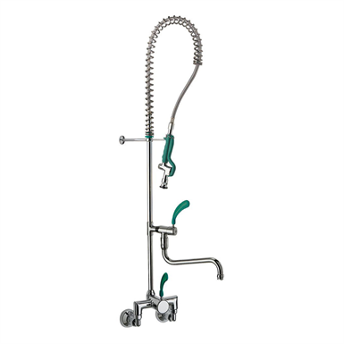 70559 PRESTO Maestro Pre Rinse unit comple with lever handle miwer wall mounted (2 holes) LVL0