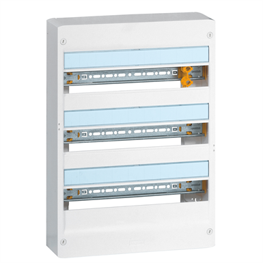 drivia insulating enclosures for the realization of residential electrical panels from 1 to 4 rows of 18 modules