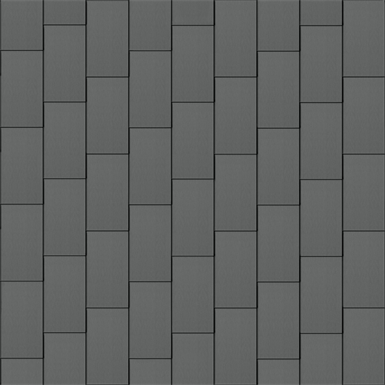 flat-lock tile roof (333 mm x 600 mm, vertical, prepatina graphite-grey)