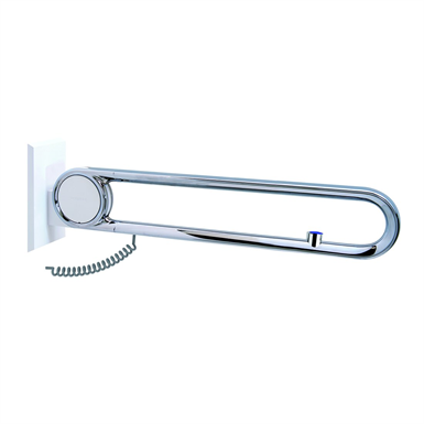 Cavere Chrome Suspendable lift-up support vario, suspendable, with E-Button, L = 600, with base plate WC-NO