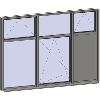 Fenêtres en ensembles composés - 6 zones