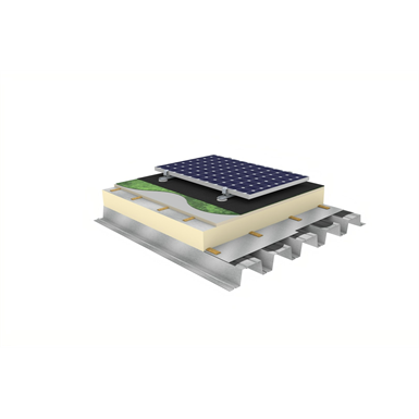 RubberGard EPDM - Toiture avec installation photovoltaïque