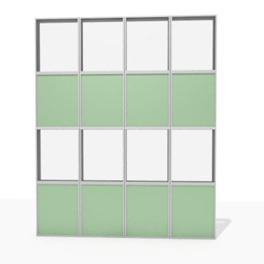 aluminum facade frame - 50 % to 75 % transparent