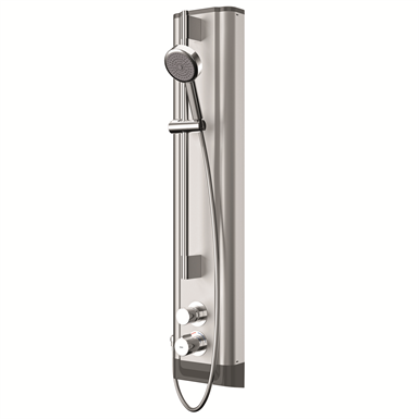 f5s therm stainless steel shower panel with hand shower fitting f5st2023