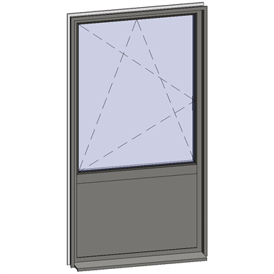 fenêtres en bandes verticales - 2 zones