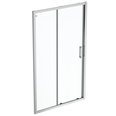 CONNECT 2 SLIDER DOOR 120 CLEAR GLASS BRIGHT SILVER FINISH