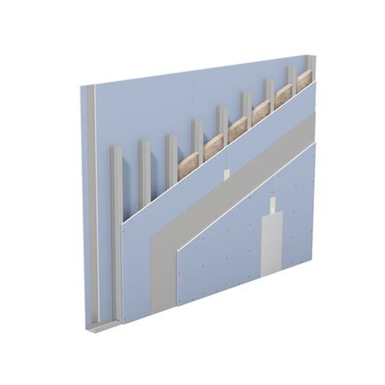 w131.de - knauf fire wall - single metal stud frame two or three layer cladding with sheet metal insert