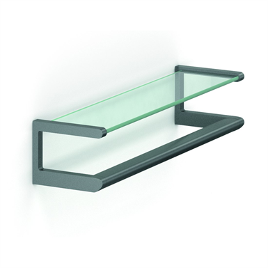 Cavere Bathroom Glass Shelf With Grab, How To Make Floating Shelves Materials In Revit