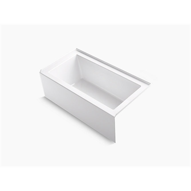 underscore 60" x 32" alcove bath with integral apron, integral flange and right-hand drain