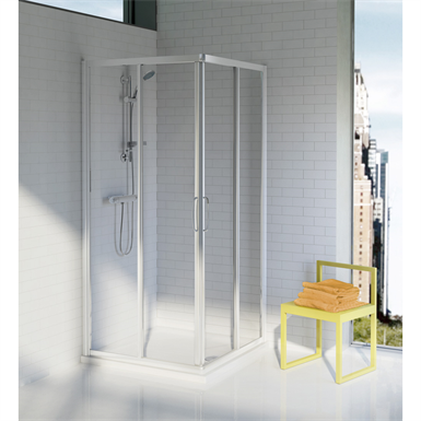 tipica a shower enclosure 80x80 transp.white
