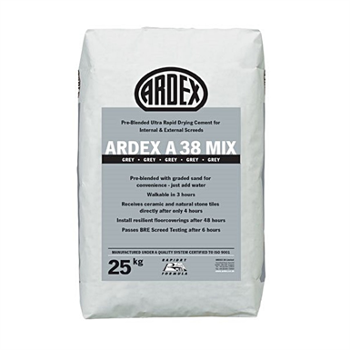 Ardex A 38 Mix Pre Blended Ultra Rapid Drying Cement For