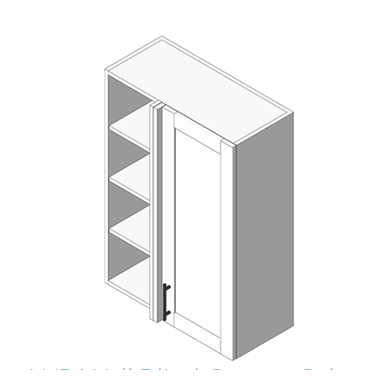 Wb Wall Blind Corner Cabinet 1 Full Height Door Left Hand Brown